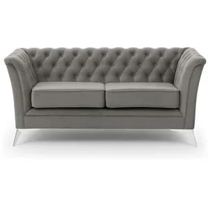 S-STYLE Chesterfield Einzelsofa  Wilhelm ¦ grau ¦ Maße (cm): B: 175 H: 78