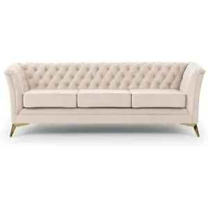 S-STYLE Chesterfield Einzelsofa  Wilhelm ¦ beige ¦ Maße (cm): B: 237 H: 78