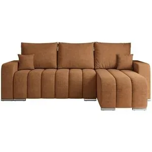 Höffner Ecksofa mit Schlaffunktion Kirasso ¦ orange ¦ Maße (cm): B: 245 H: 86