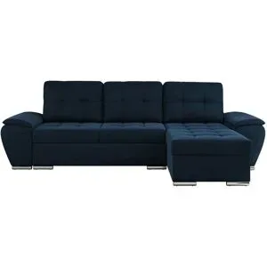 Höffner Ecksofa mit Schlaffunktion Umbria ¦ blau ¦ Maße (cm): B: 271 H: 85