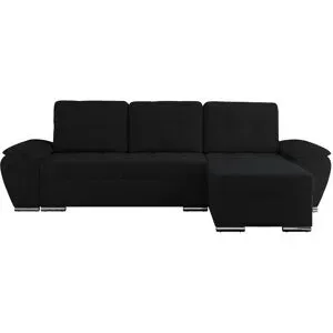 Höffner Ecksofa mit Schlaffunktion Umbria ¦ schwarz ¦ Maße (cm): B: 271 H: 85