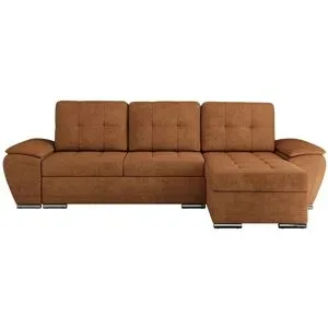 Höffner Ecksofa mit Schlaffunktion Umbria ¦ orange ¦ Maße (cm): B: 271 H: 85