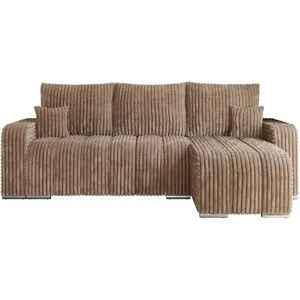 Höffner Ecksofa mit Schlaffunktion Kirasso ¦ braun ¦ Maße (cm): B: 245 H: 86