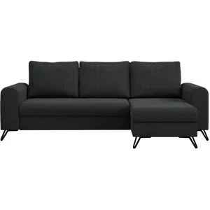 Höffner Ecksofa mit Schlaffunktion Axel ¦ grau ¦ Maße (cm): B: 242 H: 90