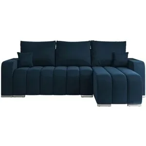 Höffner Ecksofa mit Schlaffunktion Kirasso ¦ blau ¦ Maße (cm): B: 245 H: 86
