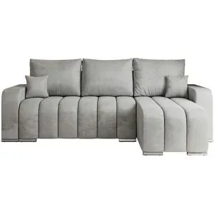 Höffner Ecksofa mit Schlaffunktion Kirasso ¦ grau ¦ Maße (cm): B: 245 H: 86
