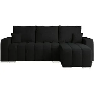 Höffner Ecksofa mit Schlaffunktion Kirasso ¦ schwarz ¦ Maße (cm): B: 245 H: 86