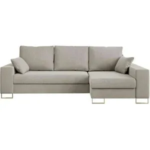 Höffner Ecksofa mit Schlaffunktion Dorain ¦ beige ¦ Maße (cm): B: 242 H: 85