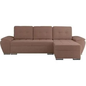 Höffner Ecksofa mit Schlaffunktion Umbria ¦ rosa/pink ¦ Maße (cm): B: 271 H: 85