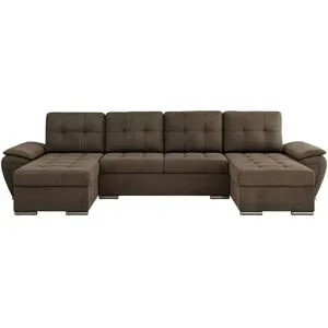 Höffner Wohnlandschaft mit Schlaffunktion Umbria ¦ braun ¦ Maße (cm): B: 336 H: 85