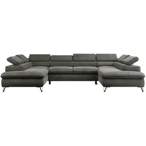 Höffner Wohnlandschaft  Peter ¦ grau ¦ Maße (cm): B: 346 H: 76