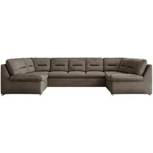 Höffner Wohnlandschaft mit Schlaffunktion Comodo ¦ braun ¦ Maße (cm): B: 340 H: 93