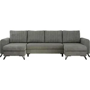 Höffner Wohnlandschaft Grau   ¦ grau ¦ Maße (cm): B: 312 H: 90