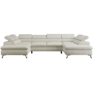 Höffner Wohnlandschaft  Peter ¦ creme ¦ Maße (cm): B: 346 H: 76