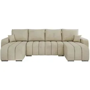 Höffner Wohnlandschaft mit Schlaffunktion Kirasso ¦ beige ¦ Maße (cm): B: 320 H: 86