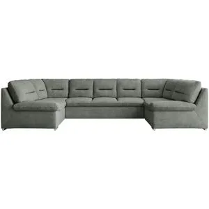 Höffner Wohnlandschaft mit Schlaffunktion Comodo ¦ grau ¦ Maße (cm): B: 340 H: 93
