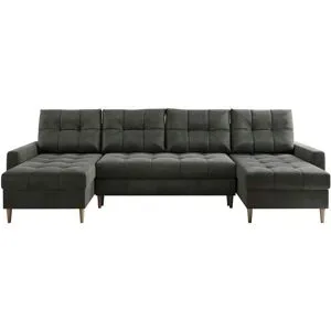 Höffner Wohnlandschaft mit Schlaffunktion Astra ¦ grau ¦ Maße (cm): B: 290 H: 75