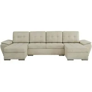 Höffner Wohnlandschaft mit Schlaffunktion Umbria ¦ beige ¦ Maße (cm): B: 336 H: 85