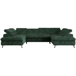 Höffner Wohnlandschaft  Peter ¦ grün ¦ Maße (cm): B: 346 H: 76