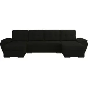 Höffner Wohnlandschaft mit Schlaffunktion Umbria ¦ schwarz ¦ Maße (cm): B: 336 H: 85