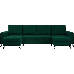 Höffner Wohnlandschaft Dunkelgrün   ¦ grün ¦ Maße (cm): B: 312 H: 90