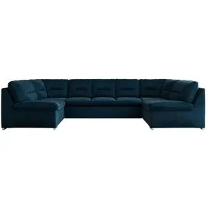Höffner Wohnlandschaft mit Schlaffunktion Comodo ¦ blau ¦ Maße (cm): B: 340 H: 93