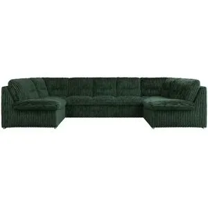 Höffner Wohnlandschaft mit Schlaffunktion Comodo ¦ grün ¦ Maße (cm): B: 340 H: 93