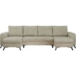Höffner Wohnlandschaft Beige   ¦ beige ¦ Maße (cm): B: 312 H: 90