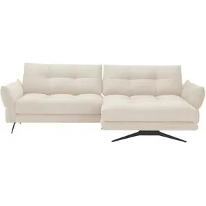 switch Ecksofa mit Sitztiefenverstellung Roda ¦ creme ¦ Maße (cm): B: 280 H: 87