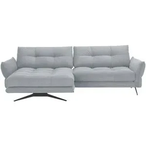 switch Ecksofa mit Sitztiefenverstellung Roda ¦ grau ¦ Maße (cm): B: 280 H: 87