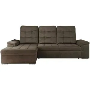 Höffner Ecksofa mit Schlaffunktion Madrito ¦ braun ¦ Maße (cm): B: 256 H: 89
