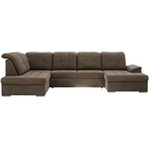 Höffner Wohnlandschaft mit Schlaffunktion Madrito ¦ braun ¦ Maße (cm): B: 323 H: 89