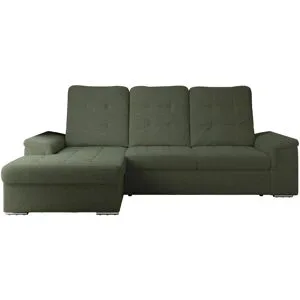 Höffner Ecksofa mit Schlaffunktion Madrito ¦ grün ¦ Maße (cm): B: 256 H: 89