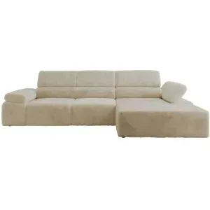 Höffner Ecksofa mit Sitzvorzug Rilasso ¦ creme ¦ Maße (cm): B: 296 H: 66