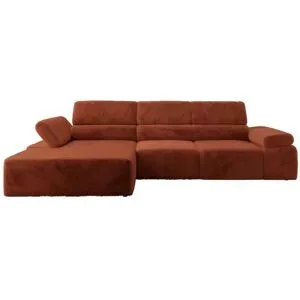 Höffner Ecksofa mit Sitzvorzug Rilasso ¦ orange ¦ Maße (cm): B: 296 H: 66
