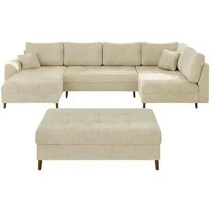 S-STYLE Wohnlandschaft mit Hocker  Trygve ¦ beige ¦ Maße (cm): B: 310 H: 81