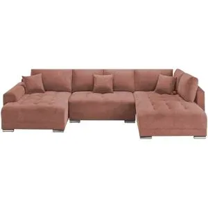 Höffner Wohnlandschaft mit Schlaffunktion Lemie ¦ rot ¦ Maße (cm): B: 356 H: 85 T: 218.0