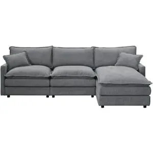 Höffner Ecksofa  Ulicia ¦ grau ¦ Maße (cm): B: 265 H: 82 T: 156.0