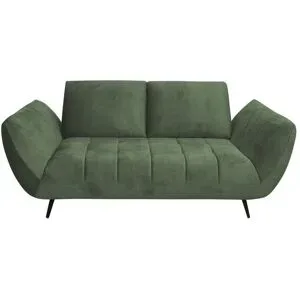 Bobb Sofa 2 -sitzig mit Sitztiefenverstellung Carly ¦ grün ¦ Maße (cm): B: 207