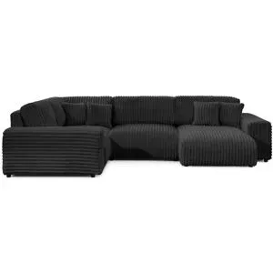 S-STYLE Wohnlandschaft XXL  Mollis ¦ grau ¦ Maße (cm): B: 316 H: 77