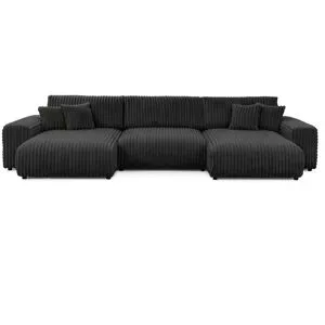 S-STYLE Wohnlandschaft  Mollis ¦ grau ¦ Maße (cm): B: 350 H: 77