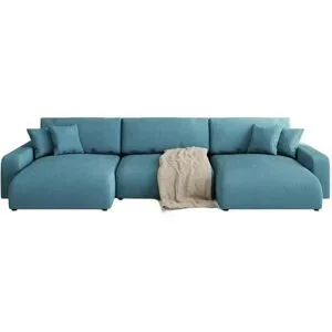 S-STYLE Wohnlandschaft  Emma ¦ türkis/petrol ¦ Maße (cm): B: 332 H: 78
