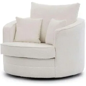 S-STYLE Drehsessel  Ted ¦ weiß ¦ Maße (cm): B: 107 H: 94