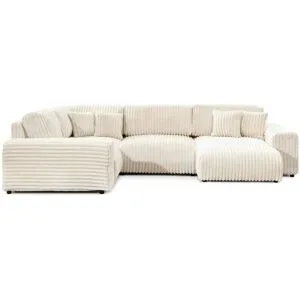 S-STYLE Wohnlandschaft XXL  Mollis ¦ beige ¦ Maße (cm): B: 316 H: 77