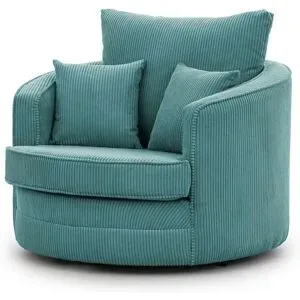 S-STYLE Drehsessel  Ted ¦ türkis/petrol ¦ Maße (cm): B: 107 H: 94