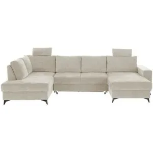 uno Wohnlandschaft mit Schlaffunktion Salamanca ¦ creme ¦ Maße (cm): B: 328 H: