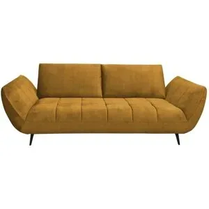 Bobb Sofa 2 5 -sitzig mit Sitztiefenverstellung Carly ¦ gelb ¦ Maße (cm): B: 240