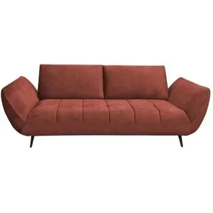 Bobb Sofa 2 5 -sitzig mit Sitztiefenverstellung Carly ¦ rot ¦ Maße (cm): B: 240