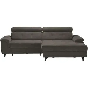 Höffner Ecksofa mit Schlaffunktion Frieda ¦ grau ¦ Maße (cm): B: 265 H: 87 T: 180.0