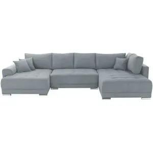 Höffner Wohnlandschaft mit Schlaffunktion Lemie ¦ grau ¦ Maße (cm): B: 356 H: 85 T: